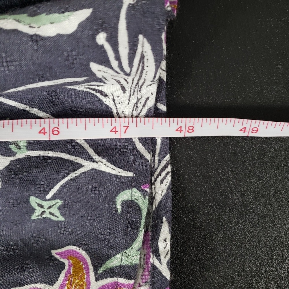 Universal Thread Flutter Short Sleeve Gray Purple Floral Dress Sz S Small Midi - Picture 8 of 10
